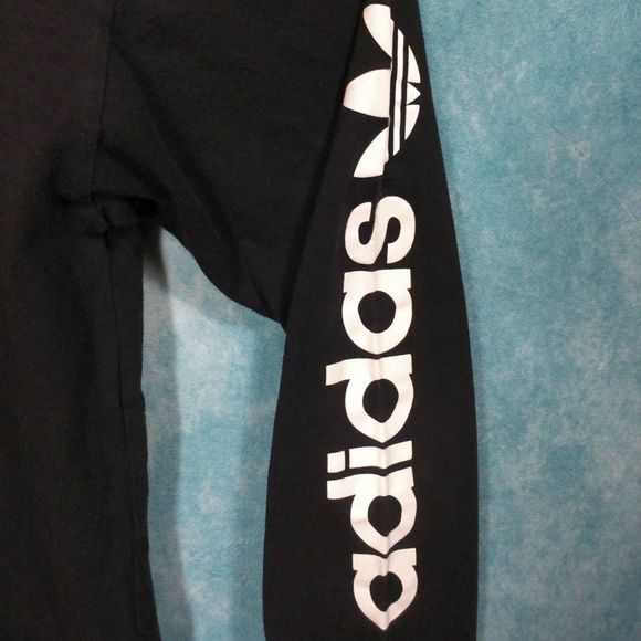 Adidas "The Brand With 3 Stripes" Long Sleeve T-Shirt, Black, Size Small - Picture 4 of 5